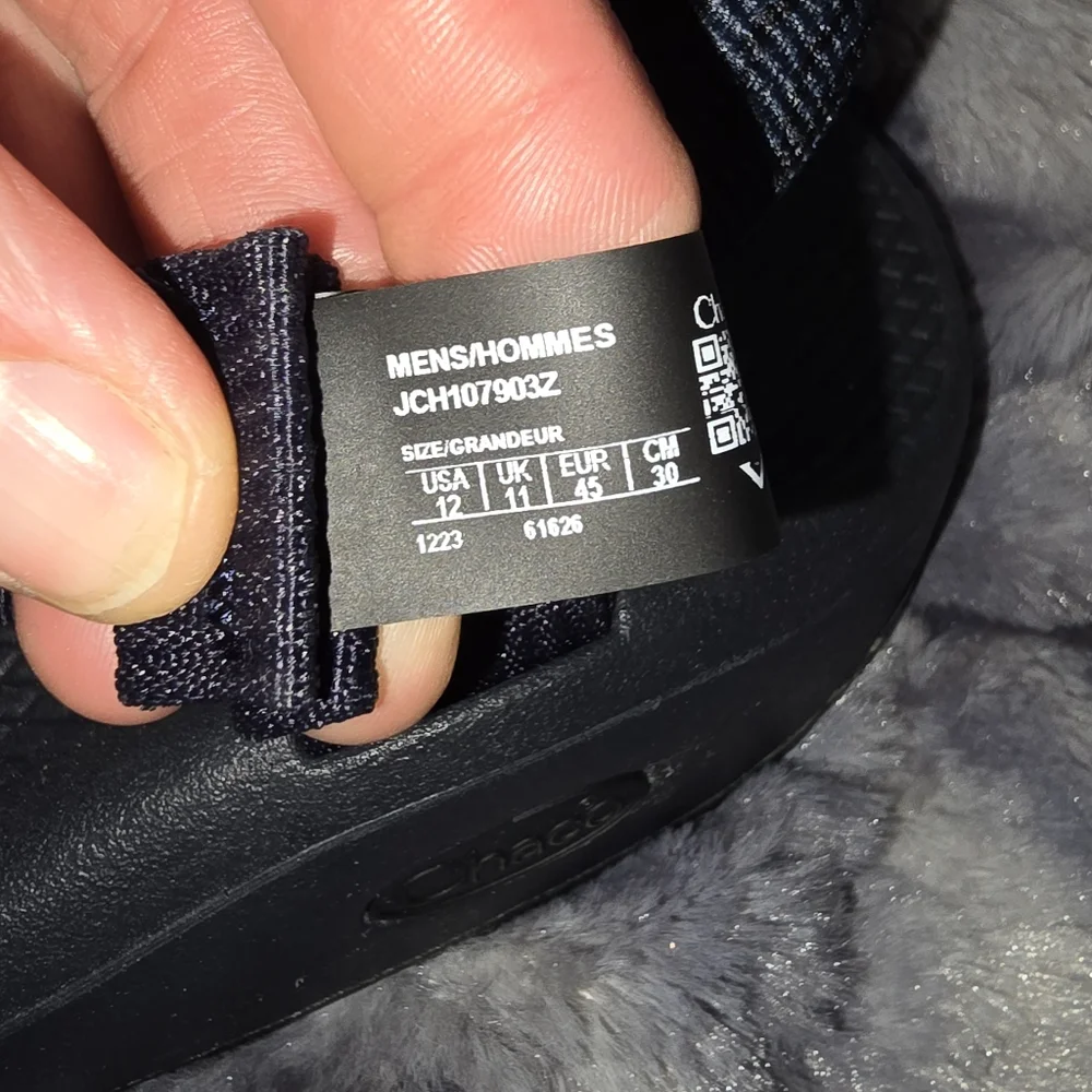 NWB Men's Z/Cloud Adjustable Strap Cushioned Sandal Serpent Navy‎ Size 12 Mens